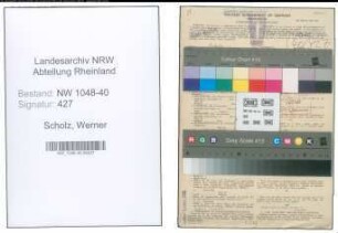 Entnazifizierung Werner Scholz , geb. 19.11.1919 (Rechtspfleger)