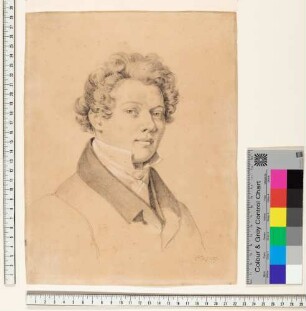 Brustbild Karl Fries, nach rechts blickend
