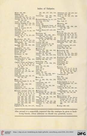 Index of Subjects