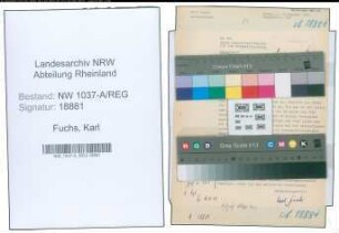Entnazifizierung Karl Fuchs , geb. 00.00.0000 (Zollsekretaer)