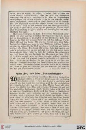 Arno Holz und seine "Sonnenfinsternis"