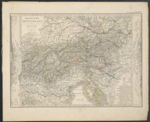 Süd-Östliches Deutschland nebst einem Theile des nördlichen Italien [Hand-Atlas über alle Theile der Erde nach dem neuesten Zustande und über das Weltgebäude25]