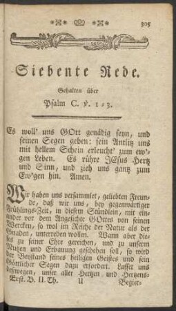 Siebente Rede.