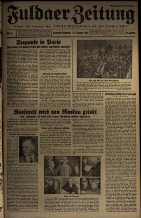 Ausgabe vom Samstag, den 07. Januar 1939.