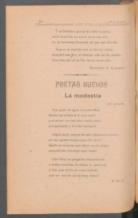 La modestia del alemán : Poetas nuevos