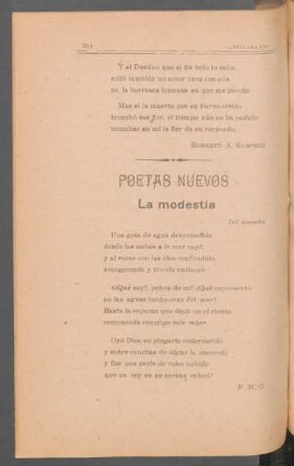 La modestia del alemán : Poetas nuevos