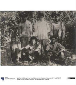 Gruppe von Guató-Männern vom Caracara-Fluss