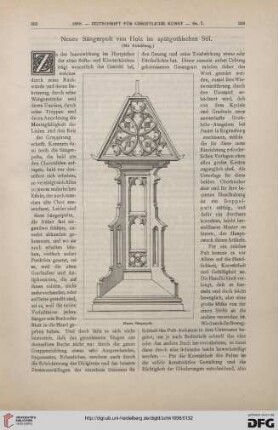 Neues Sängerpult von Holz im spätgothischen Stil