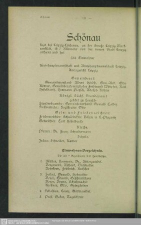 Einwohnerverzeichnis : Einwohnerverzeichnis