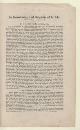 Die Meeresströmungen und Flussgebiete auf der Erde