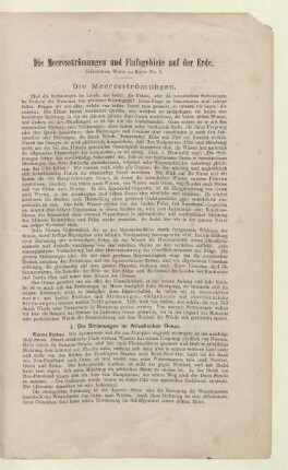 Die Meeresströmungen und Flussgebiete auf der Erde
