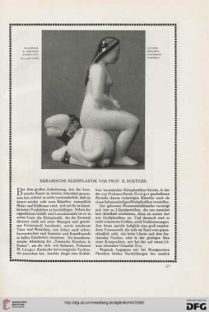 Keramische Kleinplastik von Prof. B. Hoetger