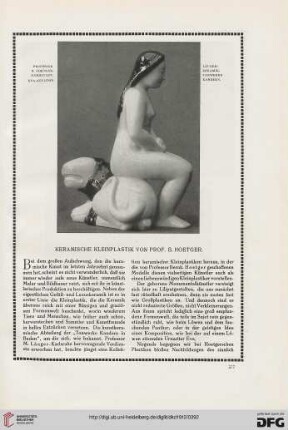 Keramische Kleinplastik von Prof. B. Hoetger