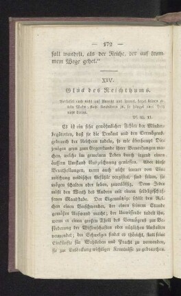 XIV. Glück des Reichthums.
