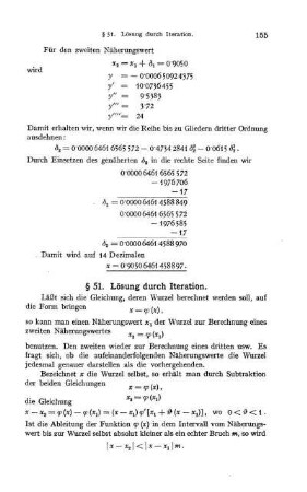 § 51. Lösung durch Iteration.