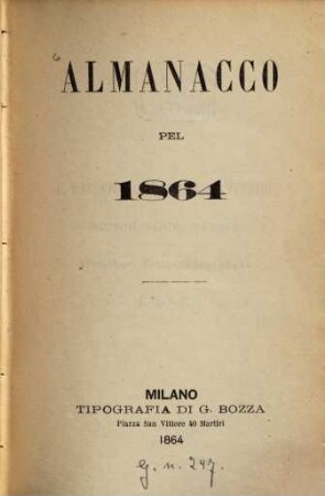 Almanacco pel..., 1864