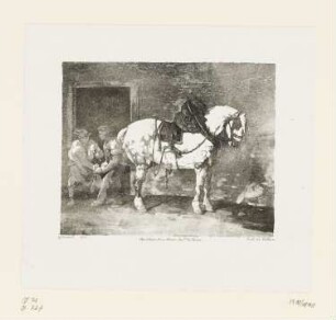 Pferd beim Hufschmied, Blatt 7 der Folge "Suite de sept petites Pièces"