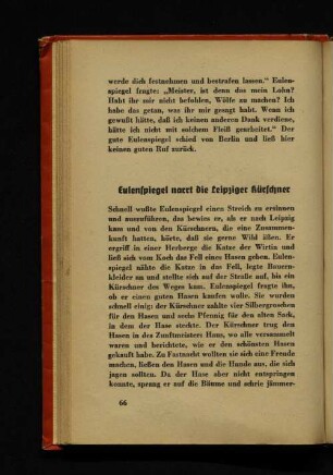Eulenspiegel narrt die Leipziger Kürschner