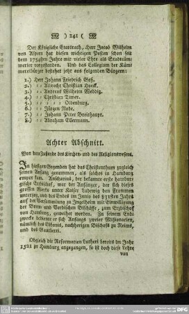 Achter Abschnitt. Von dem Zustande des Kirchen- und des Religionswesens
