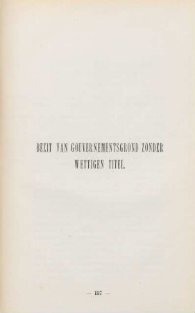 Bezit van gouvernementsgrond zonder wettigen titel