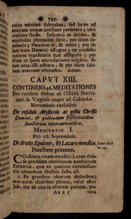 745-765, Meditatio I. - Meditatio VIII.