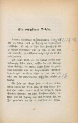 Ein vergessener Dichter