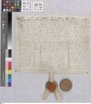 Leeheim: Übertragsbrief eines Platzes zu Leeheim gegen drei fl. Grundzins an Johann Heinrich Schneider zu Leeheim