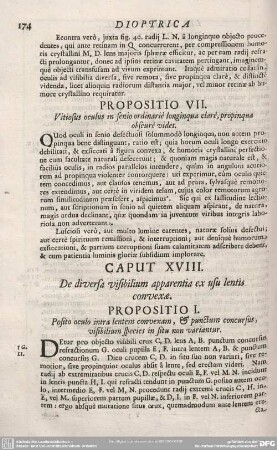 CAPUT XVIII. De diversa visibilium apparentia ex usu lentis convexe.