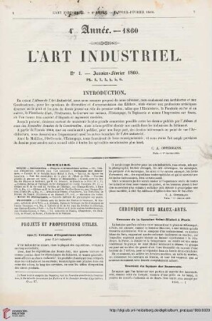 No 1 (Janvier-Février 1860)