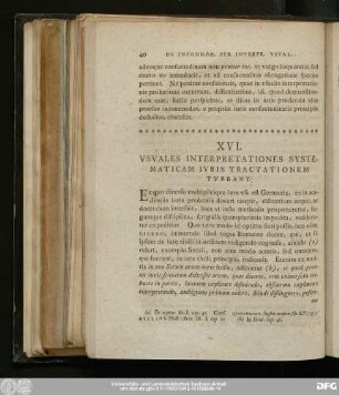 XVI. Usuales Interpretationes Systematicam Iuris Tractationem Turbant.
