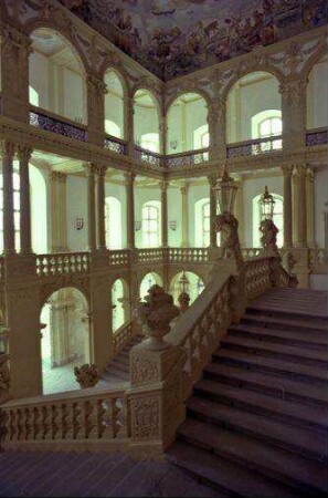 Pommersfelden: Schloss Pommersfelden, Treppenhaus von oben