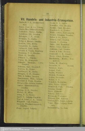 VII. Handels- und Industrie-Erzeugnisse