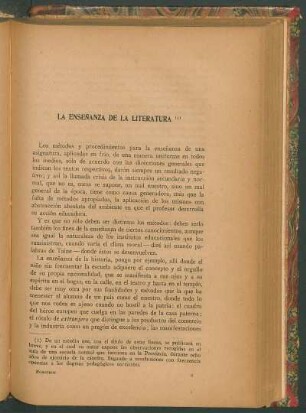 La enseñanza de la literatura