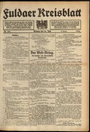 Ausgabe vom Montag, den 26. Juni 1916.