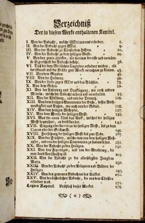 Verzeichniß Der in diesem Werke enthaltenen Kapitel.