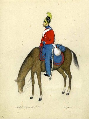 Uniformbild, Dragoner der dänischen Armee (1848-1851)