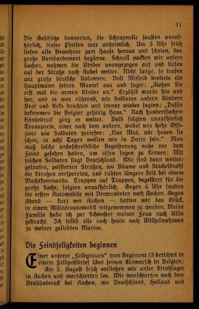 11-14, Die Feindseligkeiten beginnen