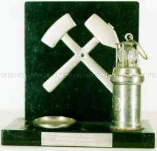 Tischzier mit Grubenlampe