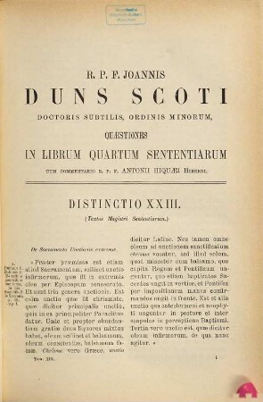 Joannis Duns Scoti doctoris subtilis, Ordinis Minorum opera omnia : iuxta ed. Waddingi XII tomos continentem a patribus Franciscanis de observantia accurate recognita, 19