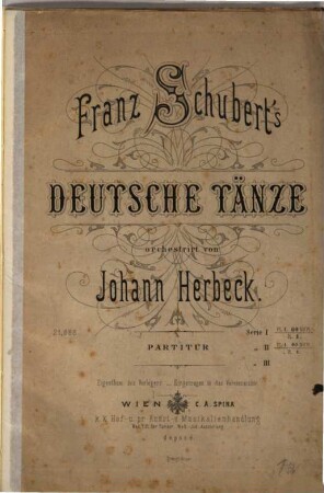 Franz Schubert's Deutsche Tänze