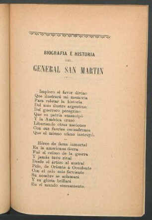 Biografía e historia del general San Martín