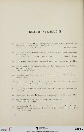 Blauw Porselein (Nr. 362-465)