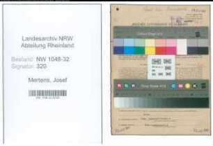 Entnazifizierung Josef Mertens , geb. 11.02.1901 (Angestellter)