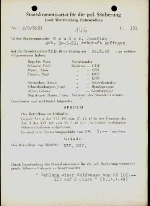 Reuter, Josefine