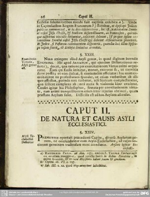 Caput II. De Natura Et Causis Asyli Ecclesiastici