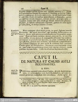 Caput II. De Natura Et Causis Asyli Ecclesiastici