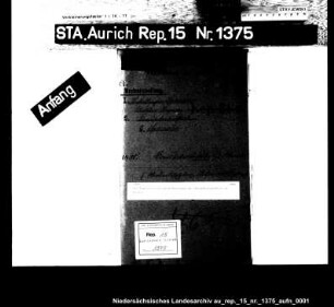 Die kommissarische Wiederbesetzung der Amtssekretärstelle in Weener