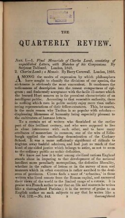 The quarterly review. 122 = No. 243 - 244. 1867