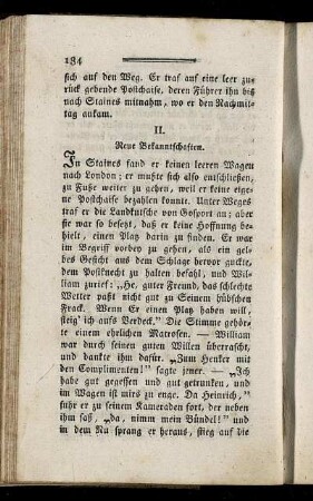 II. Neue Bekanntschaften.