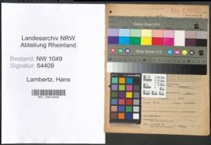 Entnazifizierung Hans Lambertz , geb. 05.12.1897 (Haendler)